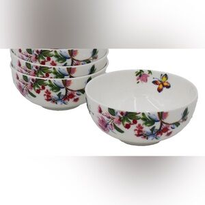 Mikasa Butterfly Garden Fruit Bowls Set of 4